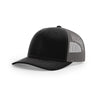 Richardson Black/Charcoal Mesh Back Split Trucker Hat