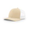 Richardson Khaki/White Mesh Back Split Trucker Hat