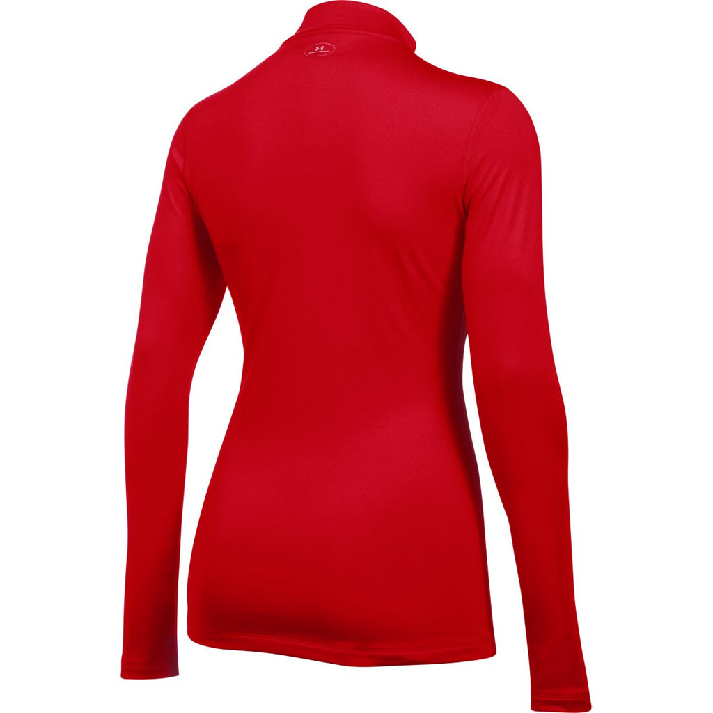 Under Armour Women's Red ColdGear Fitted L/S Mock