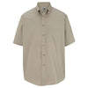 Edwards Men's Tan Easy Care Short Sleeve Poplin Shirt