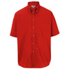 Edwards Men's Red Easy Care Short Sleeve Poplin Shirt