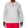 Under Armour Men's True Grey Heather/Red Tech Quarter Zip