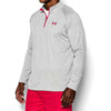 Under Armour Men's True Grey Heather/Red Tech Quarter Zip