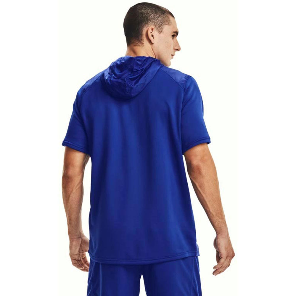 Under Armour Men's Royal/White Command Short Sleeve Hoodie
