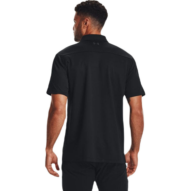 Under Armour Men's Black/Red/Black Tacticle Performance Polo 2.0