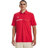 Under Armour Men's Red/White Title Polo