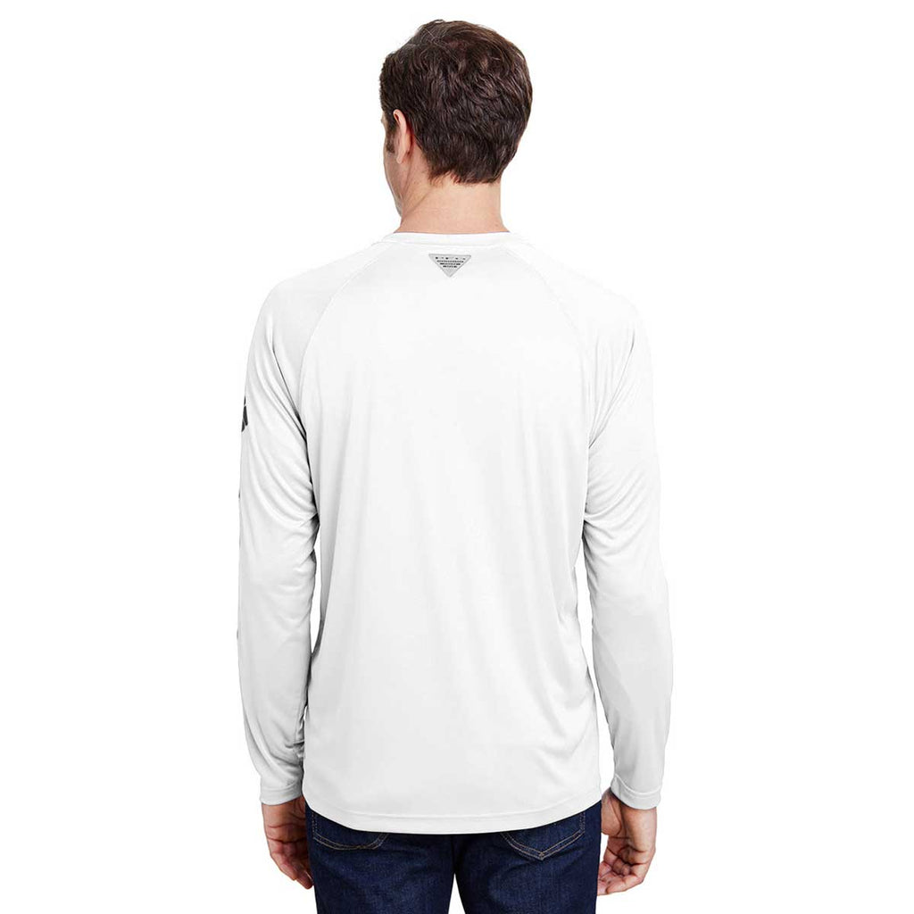 Columbia Men's White Terminal Tackle Long-Sleeve T-Shirt