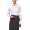 Van Heusen Women's White Solid Stretch Dress Shirt