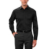 Van Heusen Men's Black Cotton/Poly Solid Dress Shirt