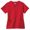 White Swan Women's Red Fundamentals V-Neck Top