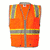 ML Kishigo Men's Orange Premium Brilliant Series Heavy-Duty Class 2 Vest