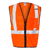 ML Kishigo Men's Orange Class 2 Economy Vest with Zippered Front