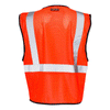 ML Kishigo Men's Fluorescent Red Class 2 Economy Vest with Zippered Front
