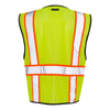 ML Kishigo Men's Lime Economy Vest with Contrast-Color Zippered Front