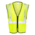 ML Kishigo Men's Lime Class 2 Zippered Mesh Economy Vest
