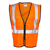 ML Kishigo Men's Orange Class 2 Zippered Mesh Economy Vest