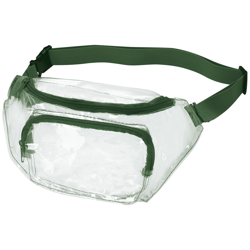 BIC Clear/Forest Green Clear Fanny Pack