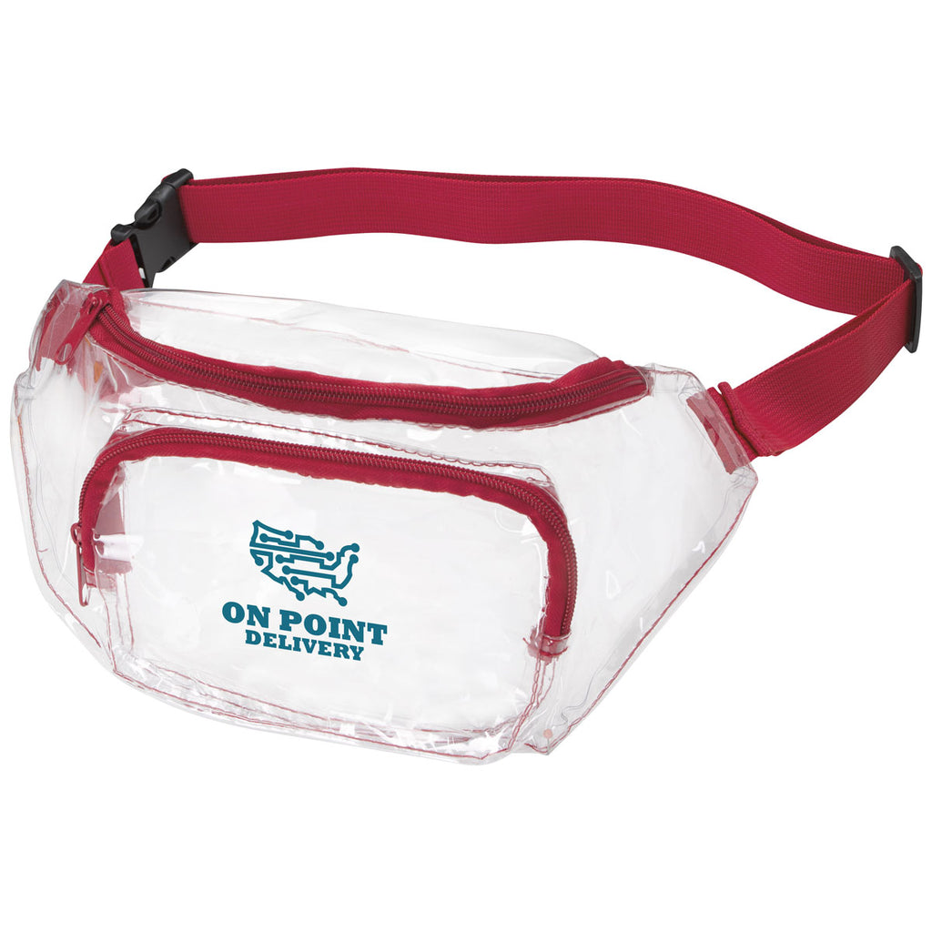 BIC Clear/Red Clear Fanny Pack