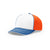Richardson White/Neon Orange/Royal On-Field Tri-Color Pulse SportMesh R-Flex Cap