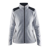 Craft Sports Women's Grey Noble Zip Heavy Knit Fleece Jacket