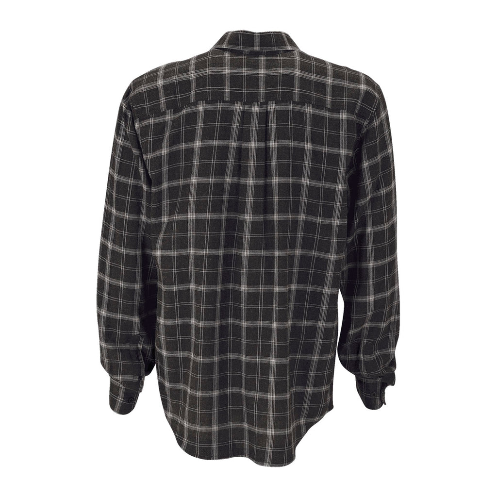 Vantage Men's Charcoal/Light Grey Check Brewer Flannel Shirt
