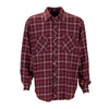 Vantage Men's Deep Maroon/Light Grey Check Brewer Flannel Shirt