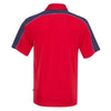PRIM+PREUX Men's Red/Navy/Steel Dynamic Mesh Blocked Sport Shirt