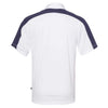 PRIM+PREUX Men's White/Navy/Steel Dynamic Mesh Blocked Sport Shirt