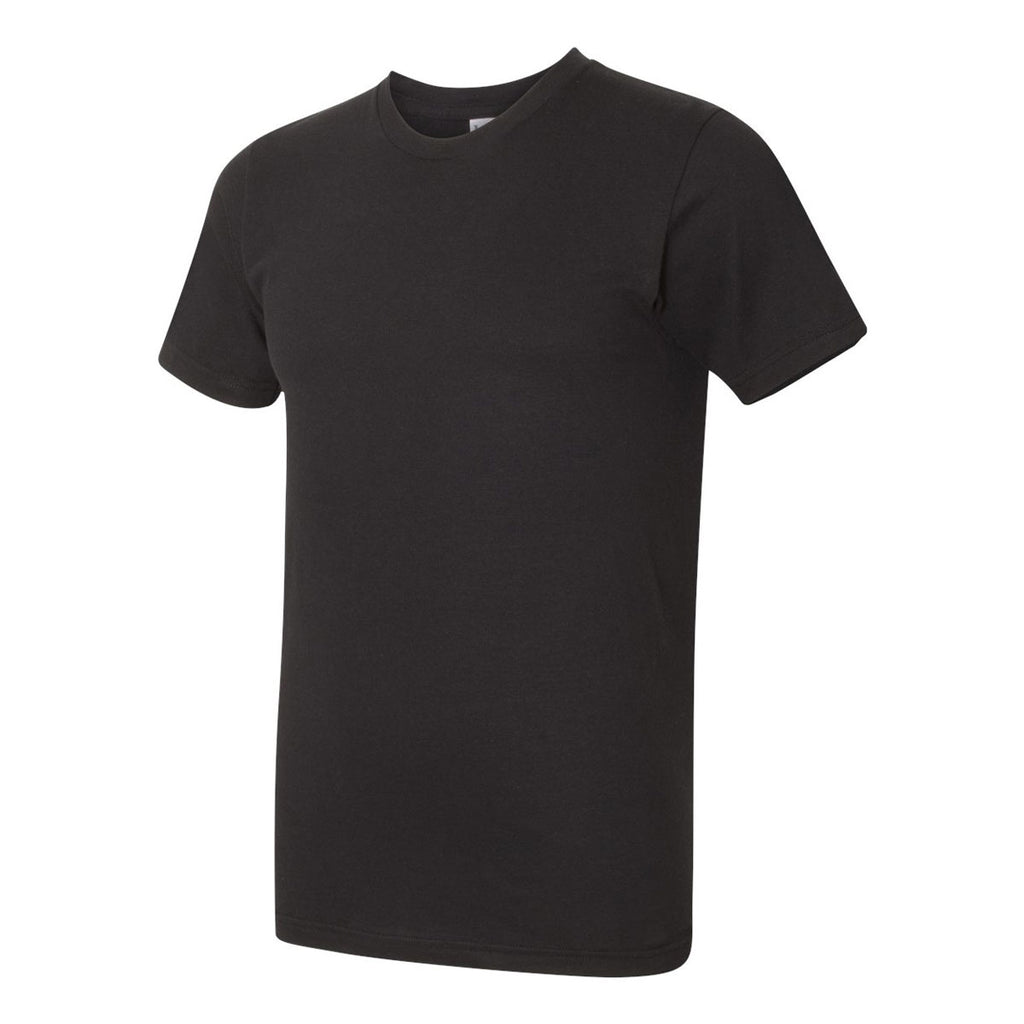 American Apparel Unisex Black Fine Jersey Short Sleeve T-Shirt