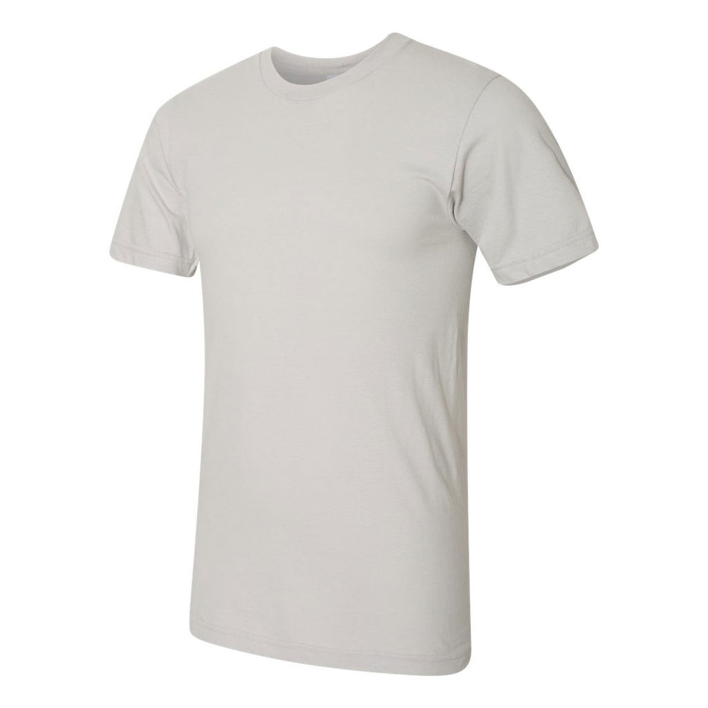 American Apparel Unisex New Silver Fine Jersey Short Sleeve T-Shirt