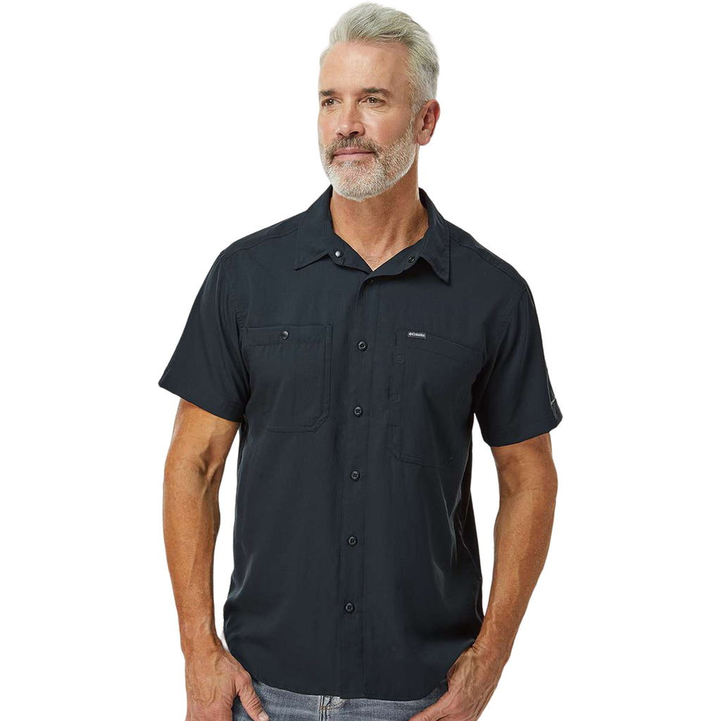 Columbia Men's Black Silver Ridge Utility Lite Short Sleeve Shirt