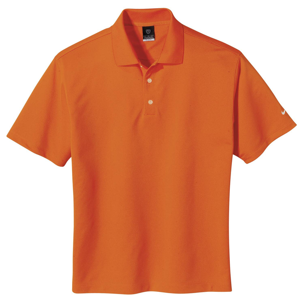 Nike Men's Orange Tech Basic Dri-FIT Short Sleeve Polo