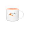 ETS White Monaco Ceramic Mug with Orange Lining - 16oz