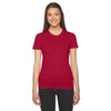 American Apparel Women's Red Fine Jersey Short-Sleeve T-Shirt
