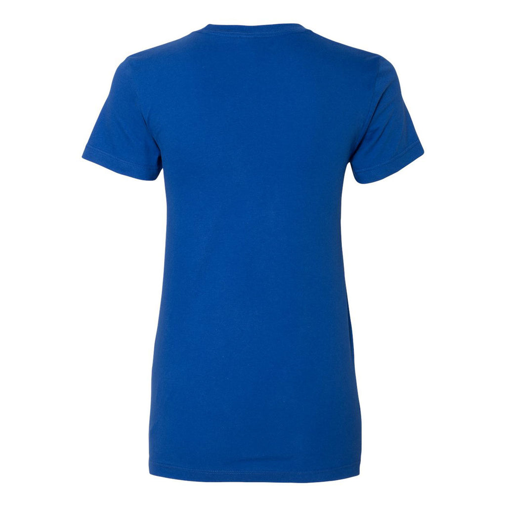 American Apparel Women's Royal Blue Fine Jersey Short Sleeve T-Shirt