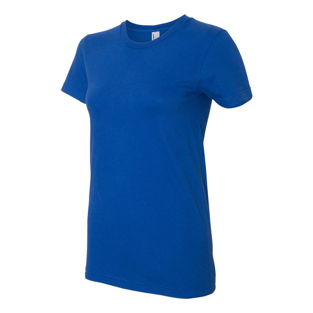 American Apparel Women's Royal Blue Fine Jersey Short Sleeve T-Shirt