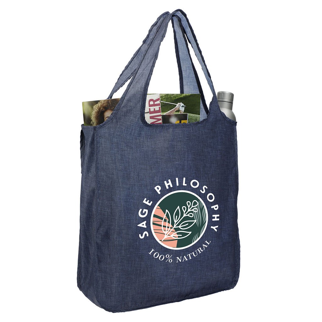 Leed's Navy Ash Recycled PET Large Shopper Tote