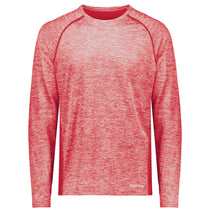 Holloway Men's Scarlet Heather Electrify Coolcore Long Sleeve Tee