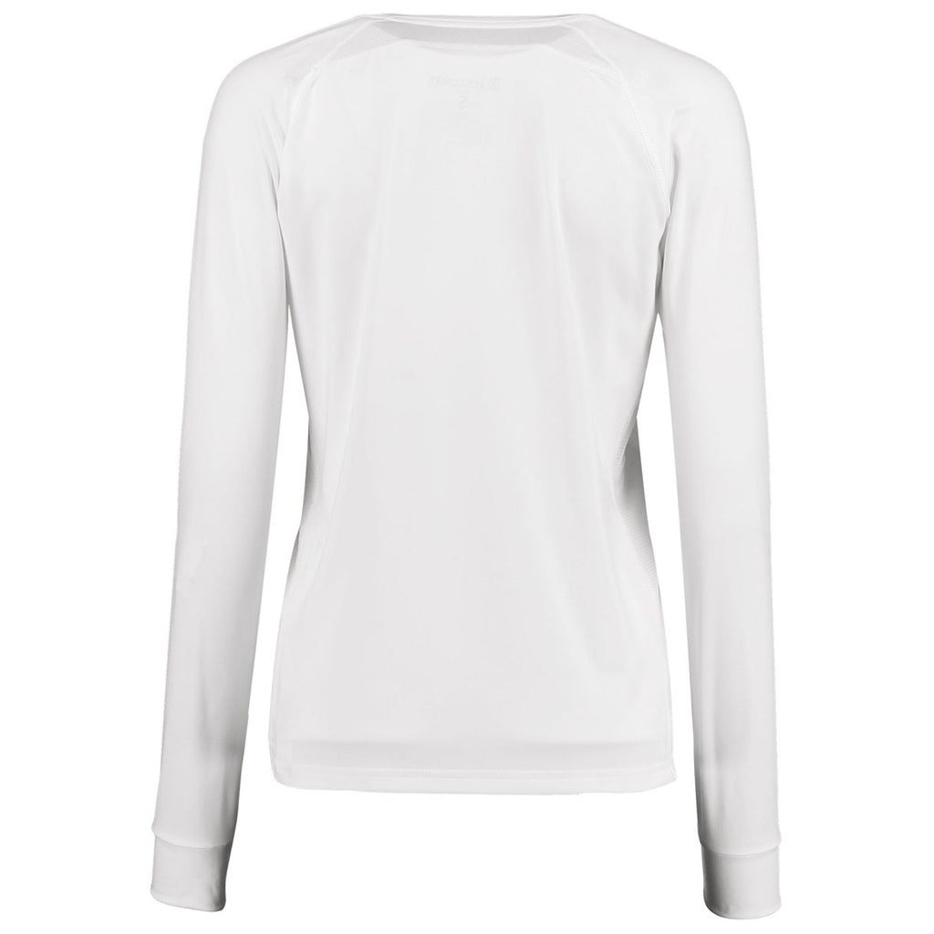 Holloway Women's White Electrify Coolcore Long Sleeve Tee