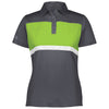 Holloway Women's Carbon/Lime Prism Bold Polo