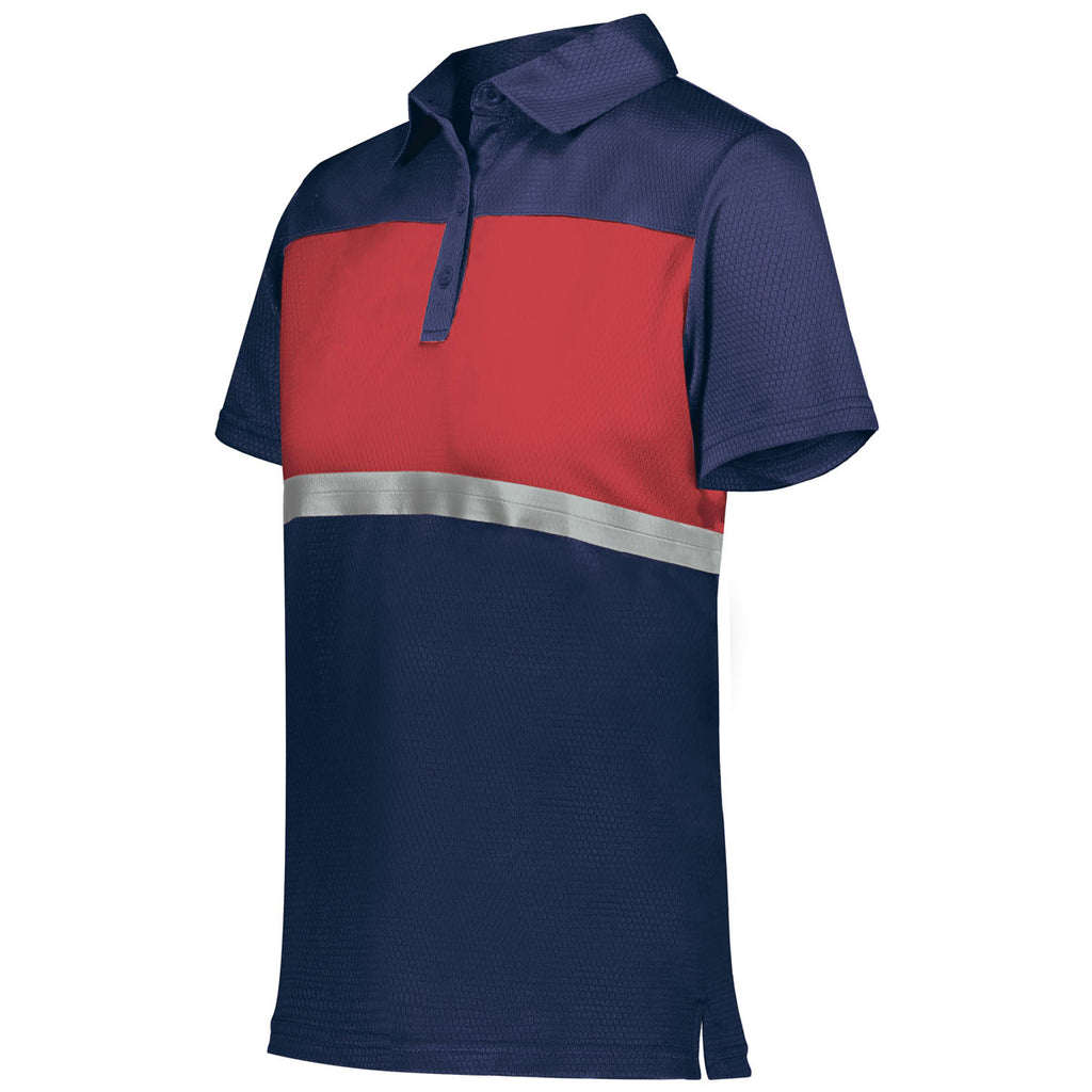 Holloway Women's Navy/Scarlet Prism Bold Polo