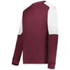 Holloway Men's Maroon/White Momentum Team Fleece Crew