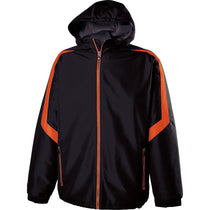 Holloway Men's Black/Orange Full Zip Charger Jacket