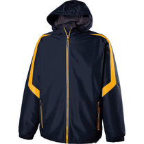 Holloway Men's Navy/Light Gold Full Zip Charger Jacket