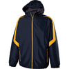 Holloway Men's Navy/Light Gold Full Zip Charger Jacket