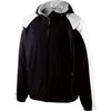 Holloway Men's Black/White Full Zip Hooded Homefield Jacket