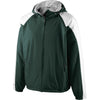 Holloway Men's Dark Green/White Full Zip Hooded Homefield Jacket