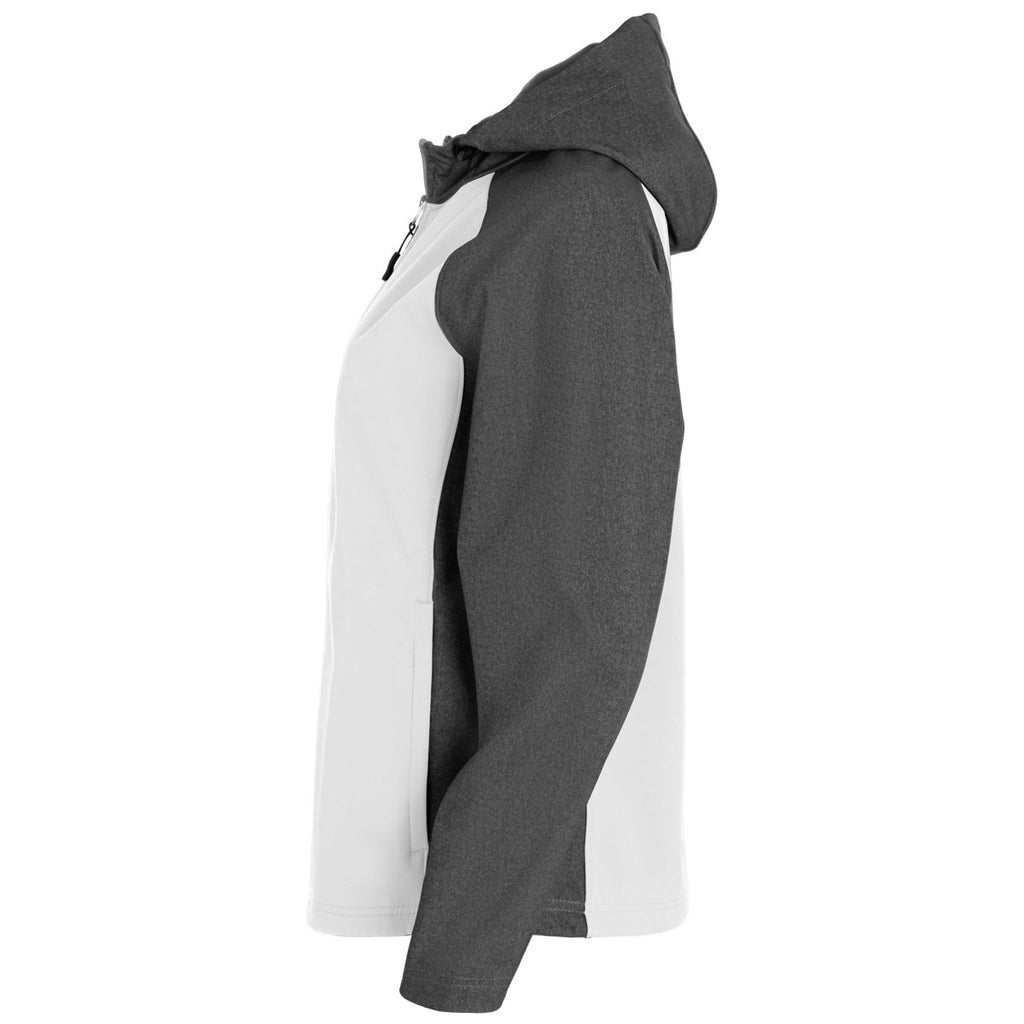 Holloway Women's Carbon Print/White Raider Softshell Jacket