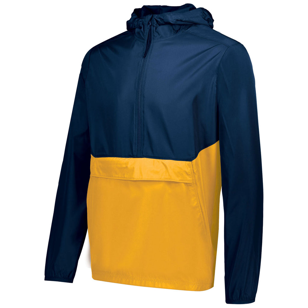 Holloway Unisex Navy/Gold Pack Pullover