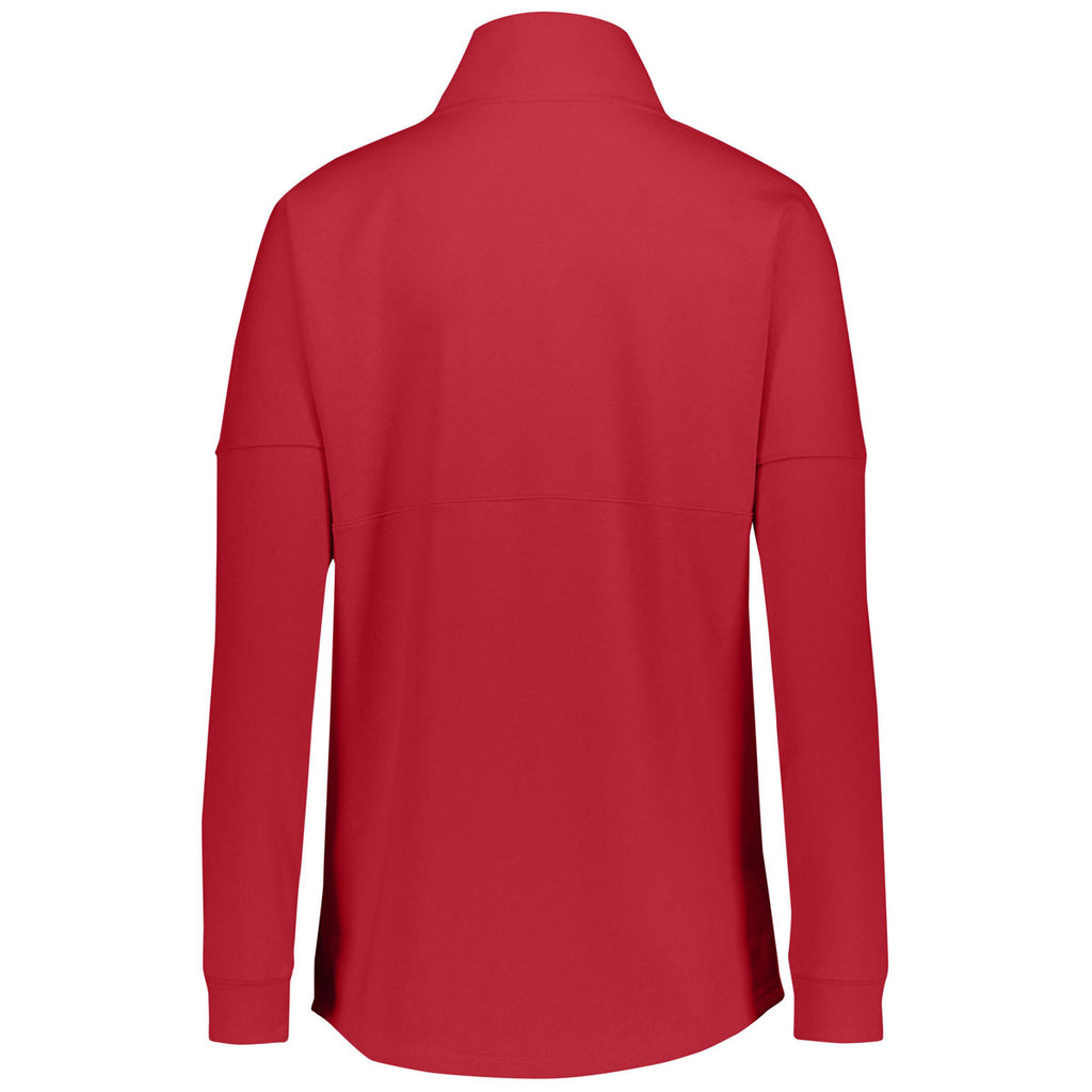 Holloway Women's Scarlet Heather Sophomore Pullover